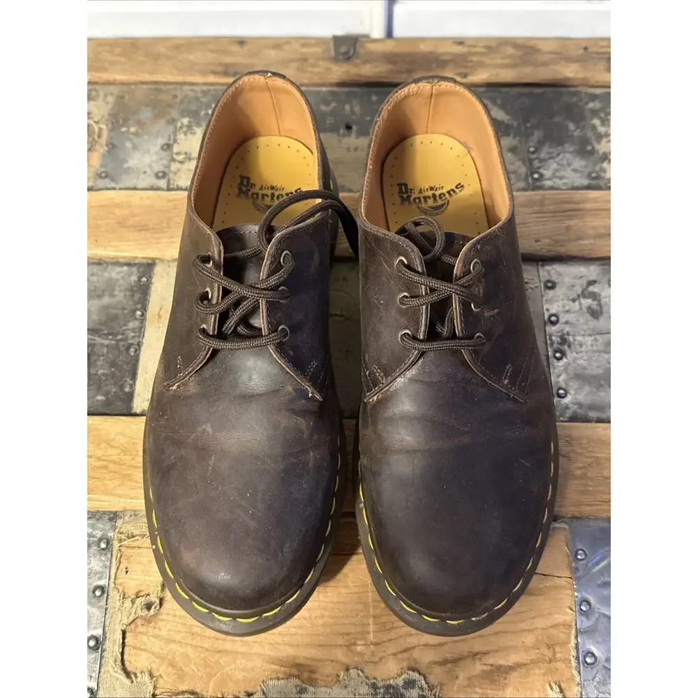 Doc Martens 1461 OXFORD 'Crazy Horse' LaceUp Oxford US 10 UK 9 Brown Leather